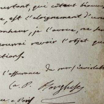 Pauline Bonaparte se languit de revoir "l'objet qui réunit toutes mes affections", avoue-t-elle à Cambarécès