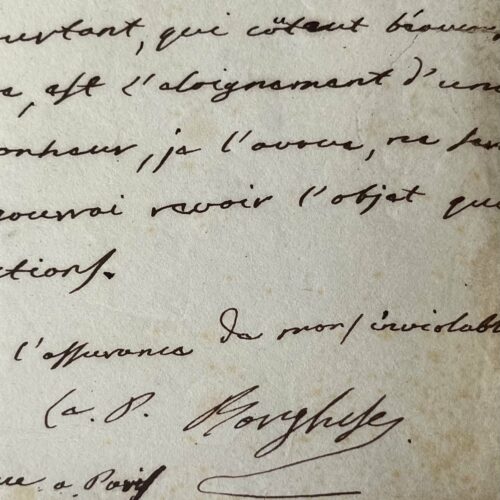 Pauline Bonaparte se languit de revoir "l'objet qui réunit toutes mes affections", avoue-t-elle à Cambarécès