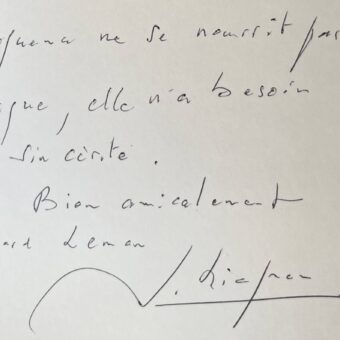 Pour Georges Kiejman, "L'éloquence ne se nourrit pas de rhétorique, elle n'a besoin que de sincérité"