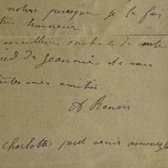 Auguste Renoir cuisine une bouillabaisse pour son amie et modèle la peintre Paule Gobillard