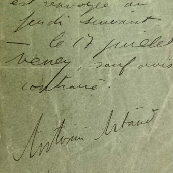 Antonin Artaud convie Armand Salacrou à une représentation de son film Surcouf