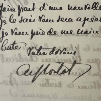 Alfred Cortot fait part du second Prix de violon remporté par René Chédécal