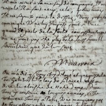 Rare lettre de François de Maucroix à Boileau citant La Fontaine et Racine