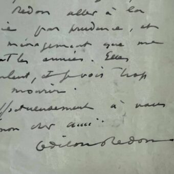 Odilon Redon voit les années s'accumuler et la mort rôder