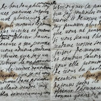 Lettre de Madeleine de Souvré, marquise de Sablé, célèbre salonnière du temps des Précieuses, datée de 1650