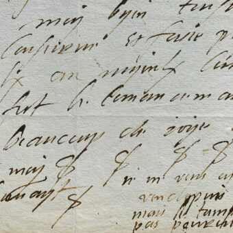 Henri III exprime son amour pour son favori Anne de Joyeuse, dans une lettre entièrement autographe