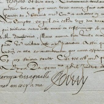 Lettre d'Henri IV nommant un nouvel échevin de la ville de Paris