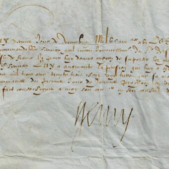 Henri IV accorde une pension au père de Gabrielle d’Estrées