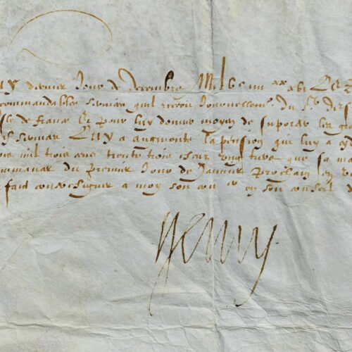Henri IV accorde une pension au père de Gabrielle d’Estrées