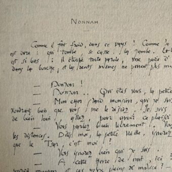 Poème en prose d'André Suarès, du texte "Nonnah" publié en 1907