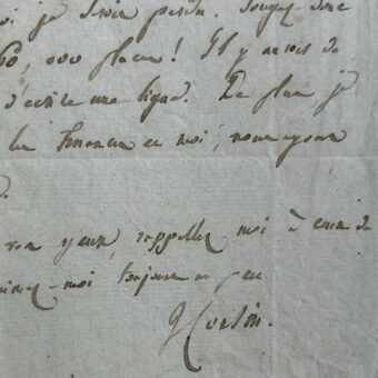 Lettre de Victor Cousin à Victor Hugo sur la nomination des Pairs de France : Gros, Gérard et Lamartine