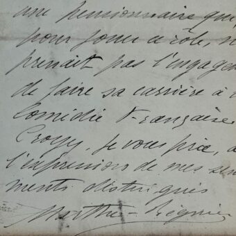 Marthe Régnier donne les raisons de son absence de la Comédie-Française