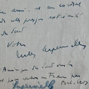 Jules Supervielle commente une critique élogieuse du "Forçat innocent"