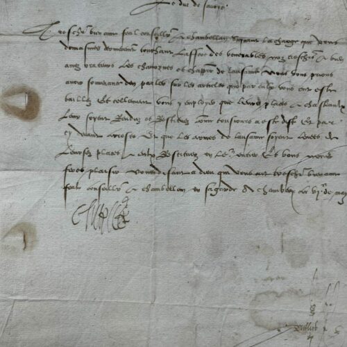 Charles II de Savoie ordonne la restitution des places et châteaux des chanoines de Lausanne