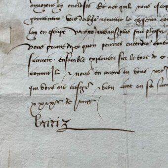 Béatrice de Portugal, duchesse de Savoie par son mariage avec Charles II, se fait remettre un château