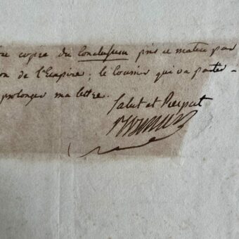 Lettre du conventionnel montagnard Antoine Bonnier d'Alco depuis le Congrès de Rastadt, où il fut assassiné