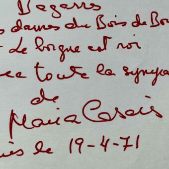 Maria Casarès cite certains de ses rôles marquants : Mère Courage, La Chartreuse de Parme, etc.