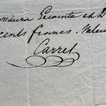 Armand Carrel perçoit de l'argent de son éditeur Lecomte & Durey