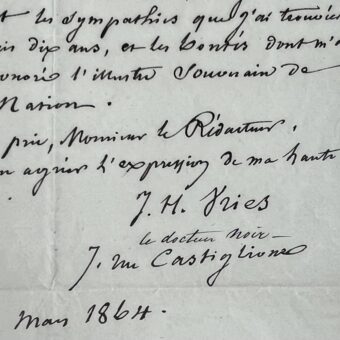 Le "docteur Noir", Jan Hendrick Vries, offre son invention à la France en signe de gratitude à son pays d'accueil