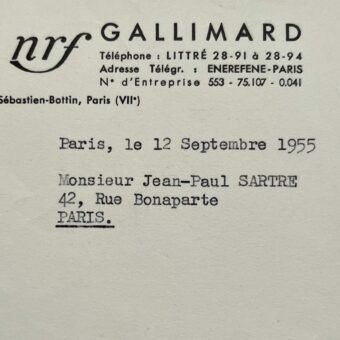 Gaston Gallimard annonce à Jean-Paul Sartre qu'il veut publier "La Nausée" en Livre de Poche, à l'instar du "Mur"