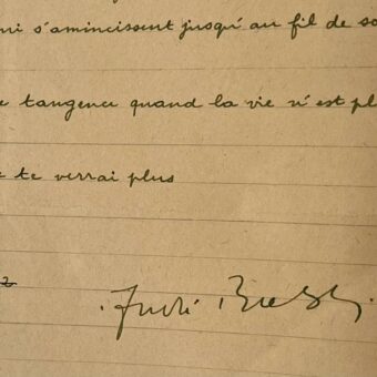 Manuscrit d'un long poème d'André Breton intitulé "Frôleuse", écrit à New York en 1942