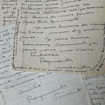 Deux belles lettres de l'écrivaine prix Femina Raymonde Vincent "Que c'est une chose douloureuse parfois, d'écrire !"