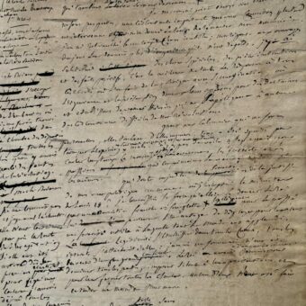 Longue et importante lettre de Fouché justifiant son rôle sous la Restauration et ses choix politiques