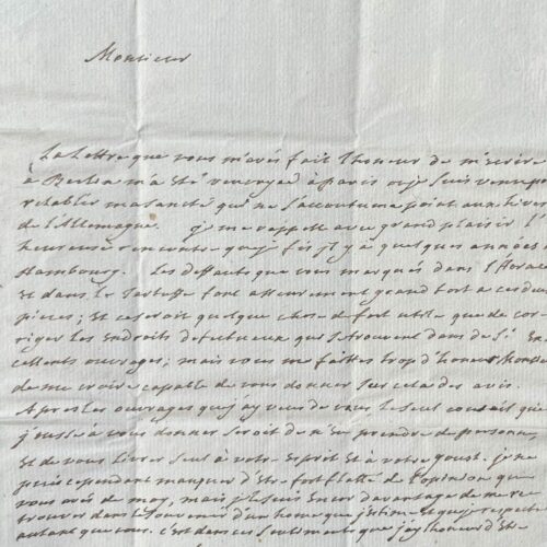Lettre de Maupertuis au sujet d'une édition de tragédies de Corneille et Molière
