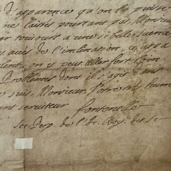 Lettre scientifique de Fontenelle sur la géométrie et à la quadrature du cercle