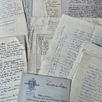 Importante et dense correspondance littéraire de 24 lettres de l'écrivain suisse Jacques Chenevière