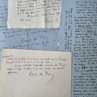 Correspondance littéraire de Robert de Traz, en particulier relative aux années de guerre en Suisse