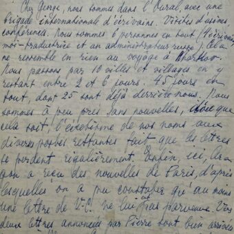 Exceptionnelle et très longue lettre d'Aragon et Elsa Triolet, à Georges Auric, écrite de Russie en 1932