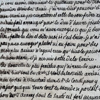 Lettre de 1808 de Madame Royale, donnant des nouvelles de la Cour en exil et son mari le duc d'Angoulême