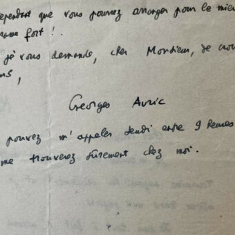 Georges Auric met en musique deux textes de Montherlant