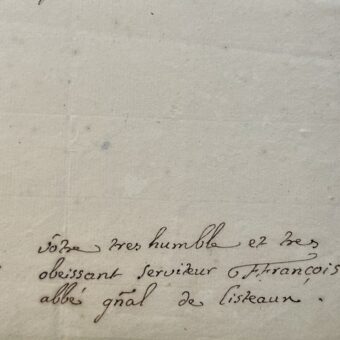François Trouvé, dernier abbé de Cîteaux, réclame l'administration de l'abbaye de Villiers