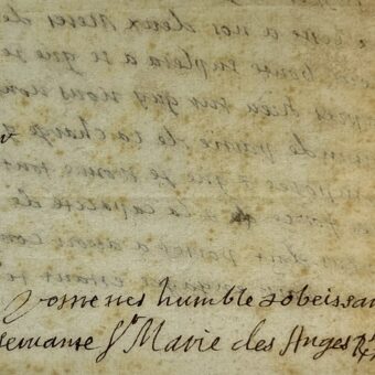 Rare lettre de Mère Marie des Anges, abbesse de Port-Royal des Champs, à Antoine Le Maistre