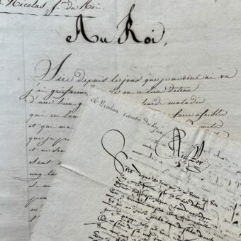 Manuscrit du XVIe siècle d'un poème "Au Roy" attribué à Simon Nicolas