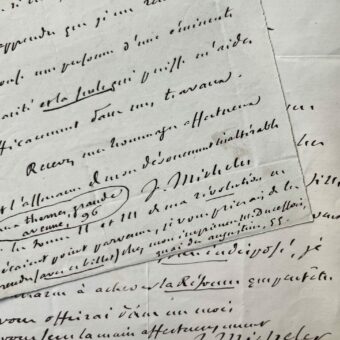 Jules Michelet épouse sa collaboratrice Athénaïs Mialaret et recommande le jeune explorateur Guillaume Lejean