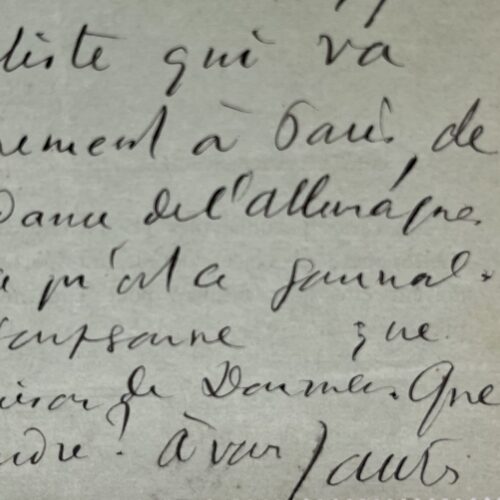 Jean Jaurès se documente sur un nouveau journal socialiste, à la demande de Georg von Vollmar