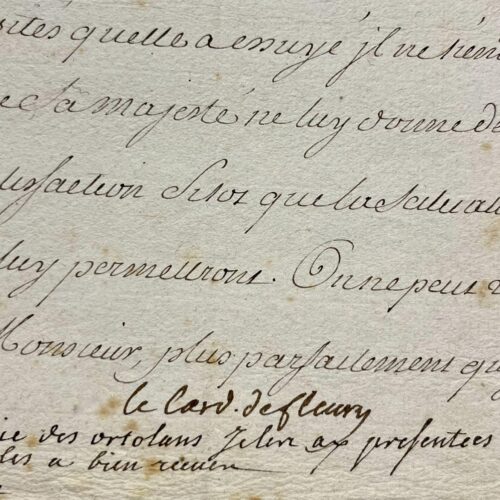 Le cardinal de Fleury exprime, au nom du roi Louis XV, sa satistafction pour la tenue des Etats de Provence