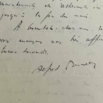 Alfred Bruneau a hâte de d'entendre l'opéra "Pénélope" de Gabriel Fauré