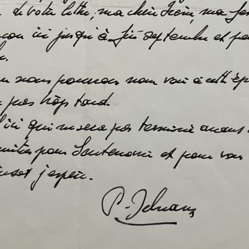 Lettre de Paul Delvaux à Irène Scutenaire au sujet d'un projet d'album de lithos
