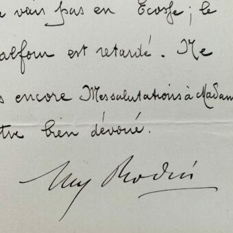 Rodin ajourne le buste de Balfour