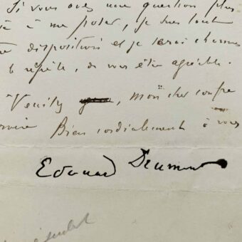 La réponse laconique d'Edouard Drumont à un jeune patriote