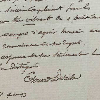 Edouard Detaille refuse catégoriquement de faire des petits tableaux sur commande