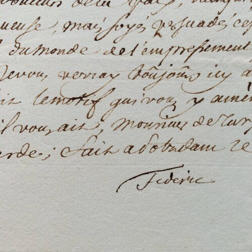 Le roi de Prusse, Frédéric II, salue l'hommage de Louis XV après la mort du maréchal de Saxe