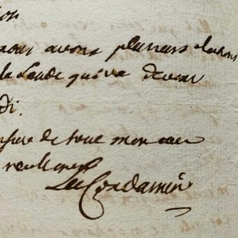 La Condamine souscrit à la nouvelle édition des Oeuvres de Voltaire