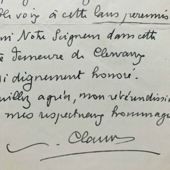 Paul Claudel reçu à l'abbaye Saint-Maurice-et-Saint-Maur de Clervaux, au Luxembourg