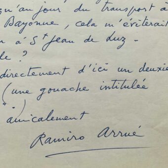 Ramiro Arrué accepte d'exposer un tableau aux Entretiens de Bayonne