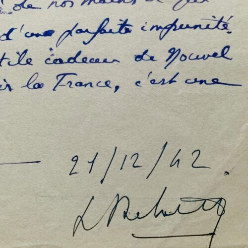 Violent texte de Lucien Rebatet souhaitant à la France, pour 1943, une guillotine